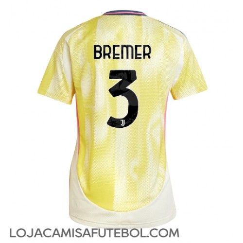 Camisa de Futebol Juventus Gleison Bremer #3 Equipamento Secundário Mulheres 2024-25 Manga Curta